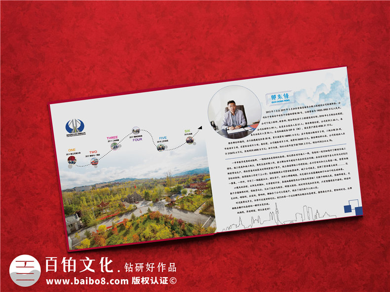公司總經理離任紀念相冊設計-企業(yè)離退休領導人調研事跡留念冊制作