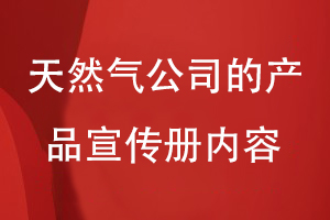 天然氣公司的產品宣傳冊內容